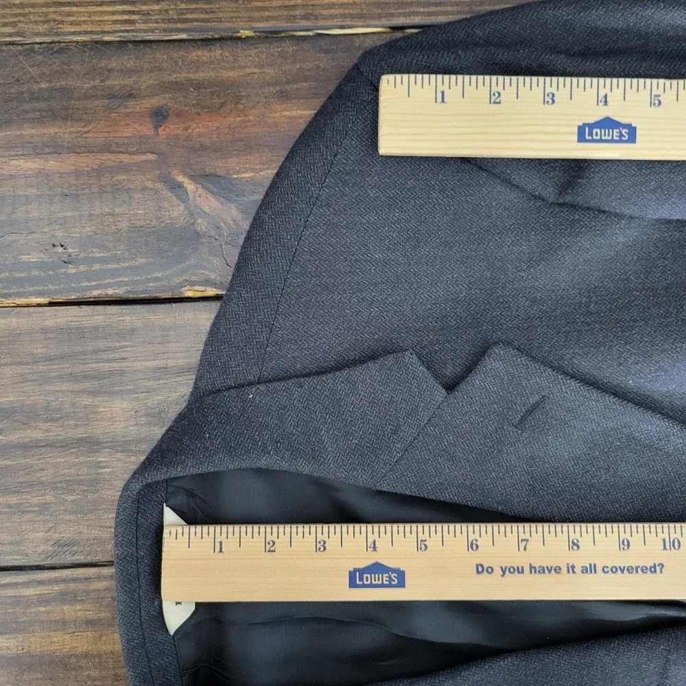 Pronto Uomo Men's Sport Coat Blazer Two Button‎ Charcoal Herringbone Lambs 46R